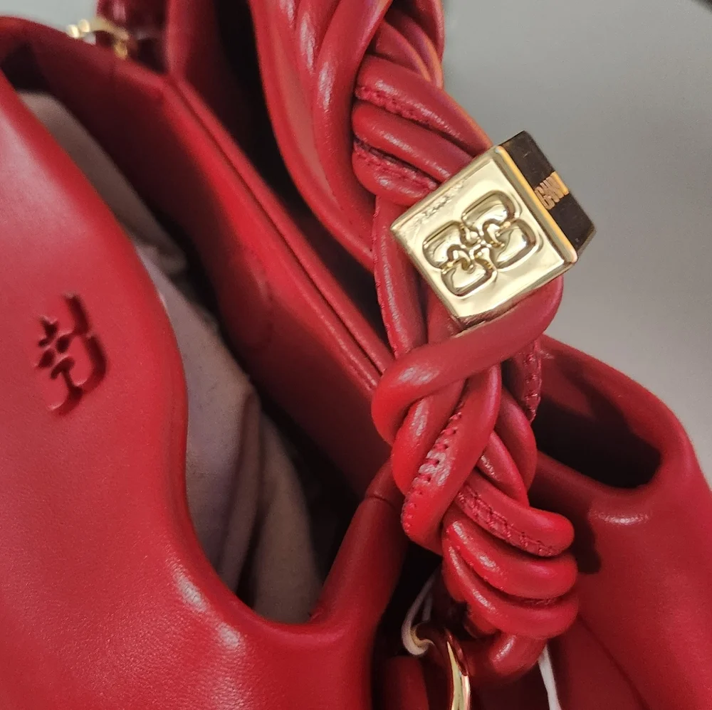 GANNI Red Leather Handbag - Picture 3 of 7
